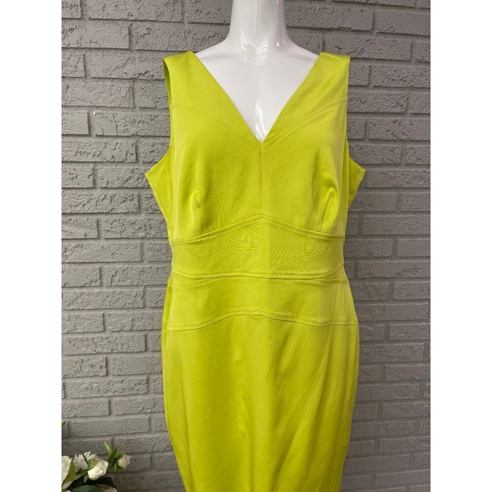 Per Una Speziale Women Sleeveless V-Neck Paneled Sheath Dress Size 12 - Picture 5 of 11